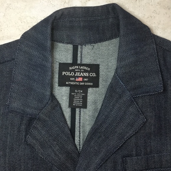 Polo by Ralph Lauren Jean Blazer/Jacket - Sz Small - Picture 8 of 8